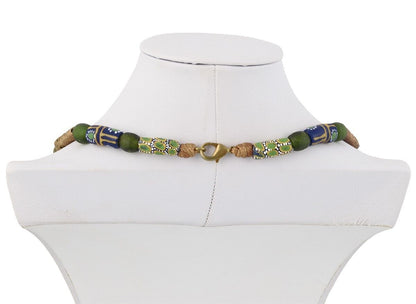 Handmade brass glass beads from Ghana Ashanti African necklace - Tribalgh