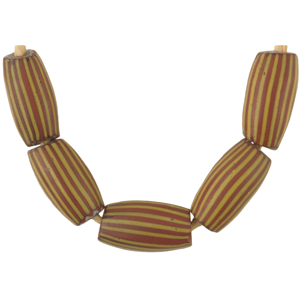 Schöne seltene alte 4 Schichten Striped Brick Chevron Venezianische Glasperlen Afrikanischer Handel SB-30572
