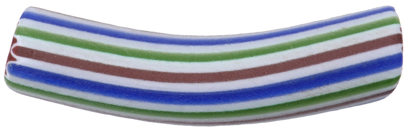 Seltene alte gestreifte 4-lagige Ellbogen Chevron Venezianische Glasperle African Trade SB-26284