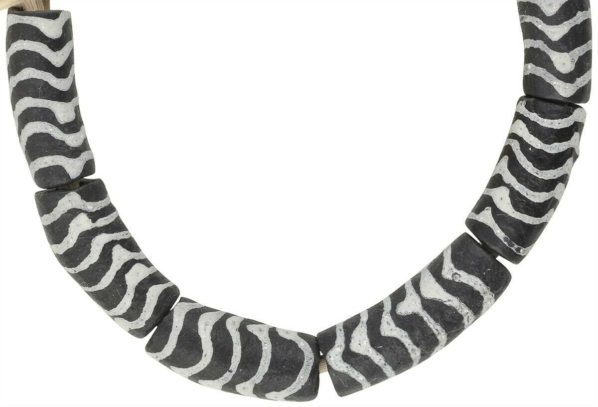 Recycled glass powder beads Ghana handmade jewelry African bracelet - Tribalgh