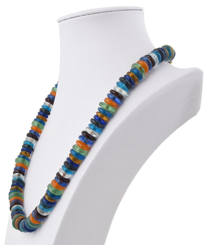 Perle di vetro in ottone Collana fatta a mano Gioielli etnici africani - Tribalgh
