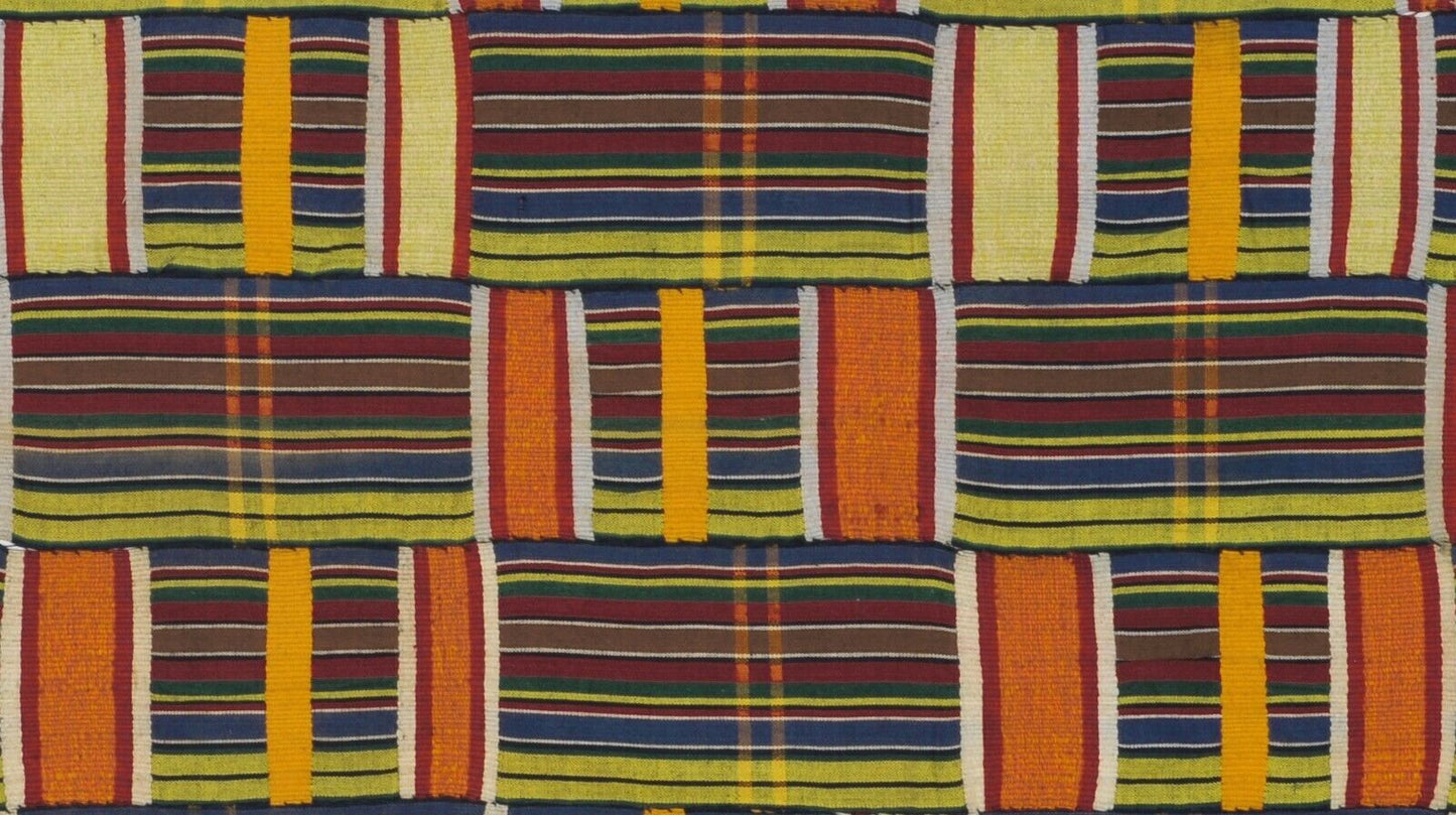 Antiguo africano Kente Ewe Ghana tela tejida a mano arte textil decoración del hogar - Tribalgh