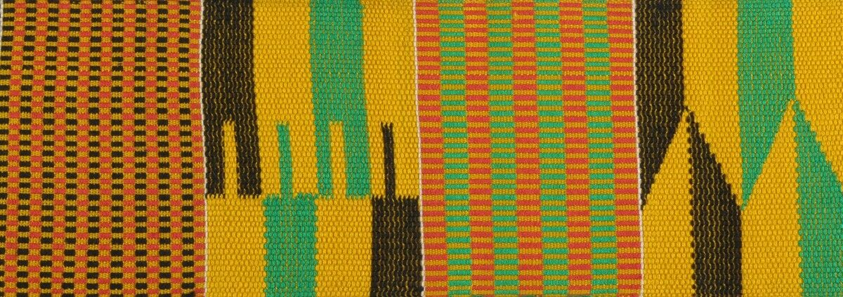 African Kente fabric Ghana sash handwoven scarf stole cloth Ashanti handwoven - Tribalgh