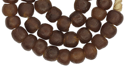 African Glass Beads Handmade Krobo Recycled Powder Glass Tribal Ghana Necklace - alternate view