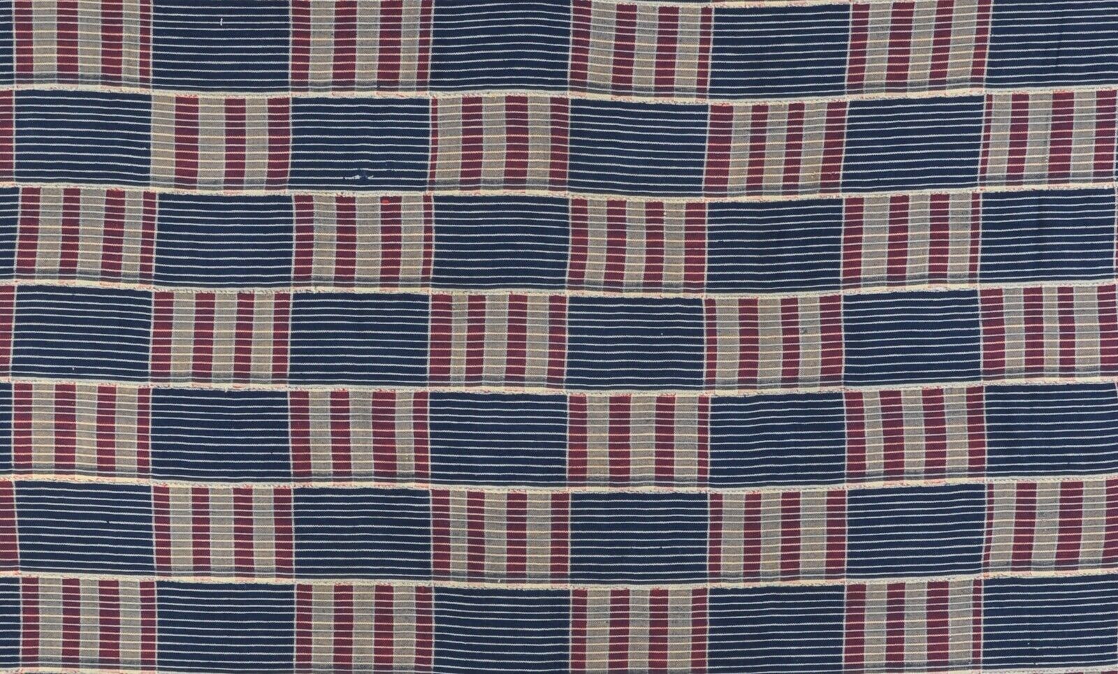 African Ivory Coast Baule hand woven cloth Vintage textile home decor Art - Tribalgh