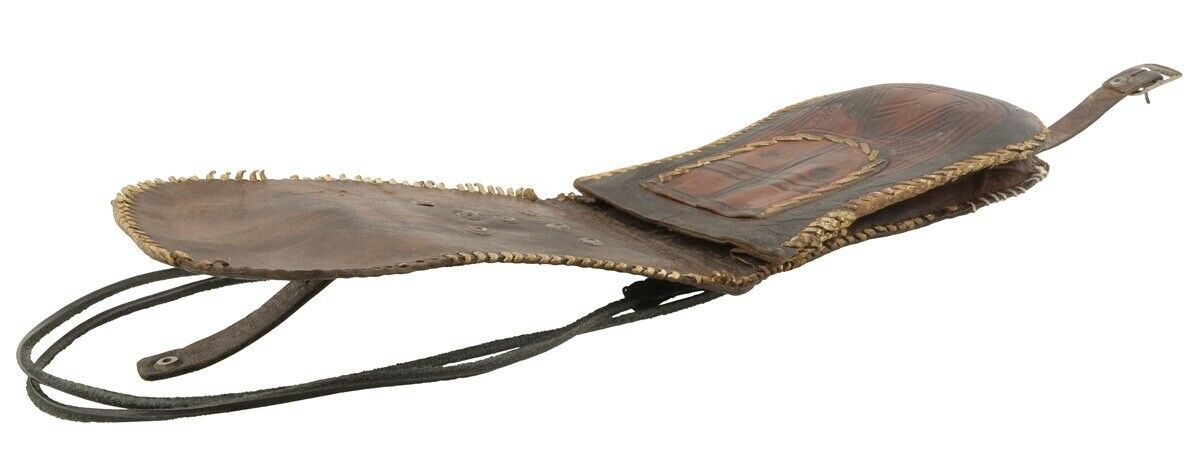 Old African Tuareg purse wallet leather Sahara Niger Nigeria Mali Art - Tribalgh