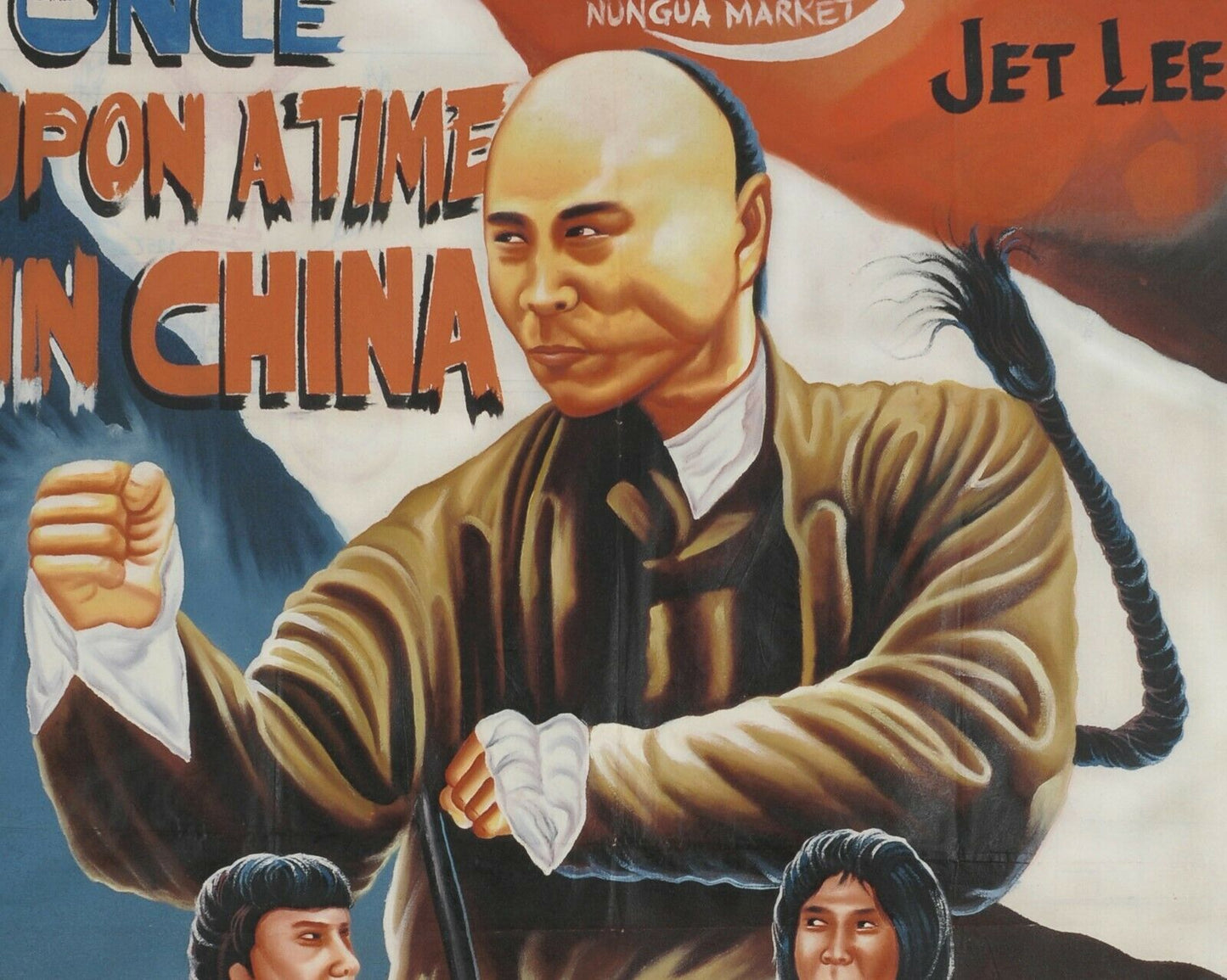 Cartel de la película de Ghana lienzo de pintura a mano Cine africano ÉRASE UNA VEZ EN CHINA - Tribalgh