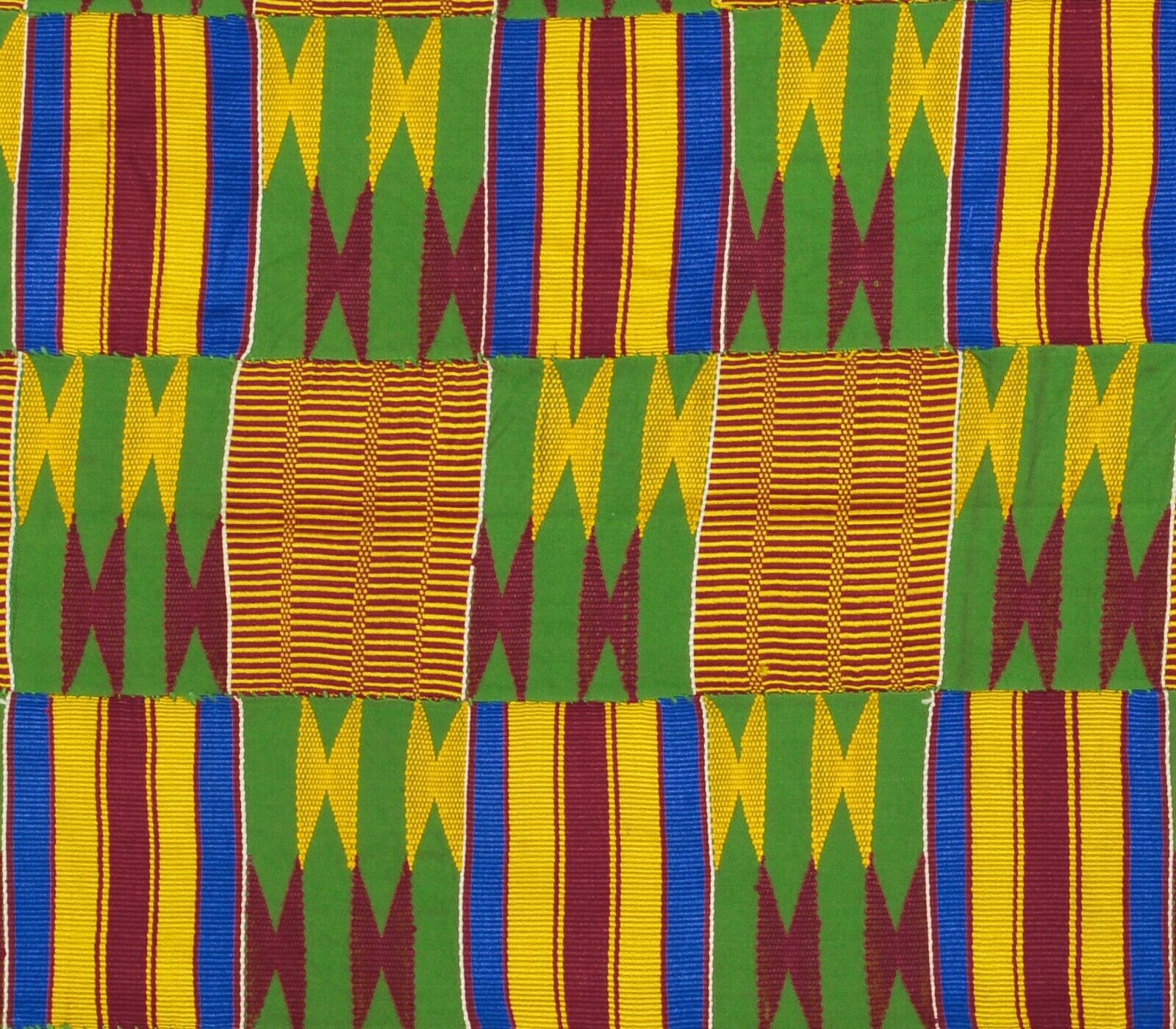 Old African Kente Ghana handwoven cloth Ashanti Asante Akan textile weaving Art - Tribalgh