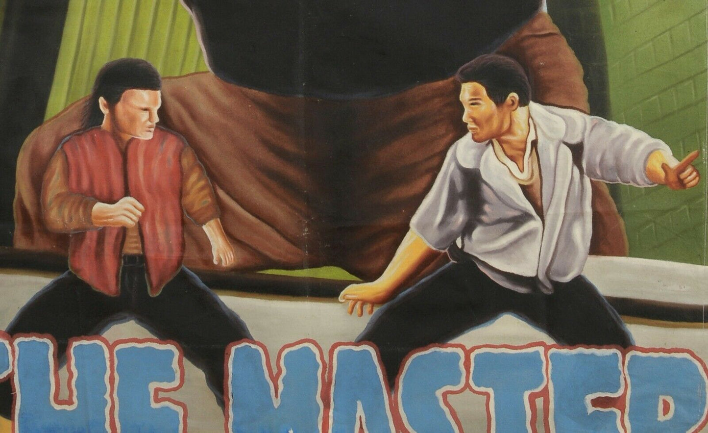 Αφίσα ταινίας της Γκάνας Αφρικανικός κινηματογράφος αουτσάιντερ ζωγραφισμένος καμβάς από αλεύρι σακί MASTER - Tribalgh