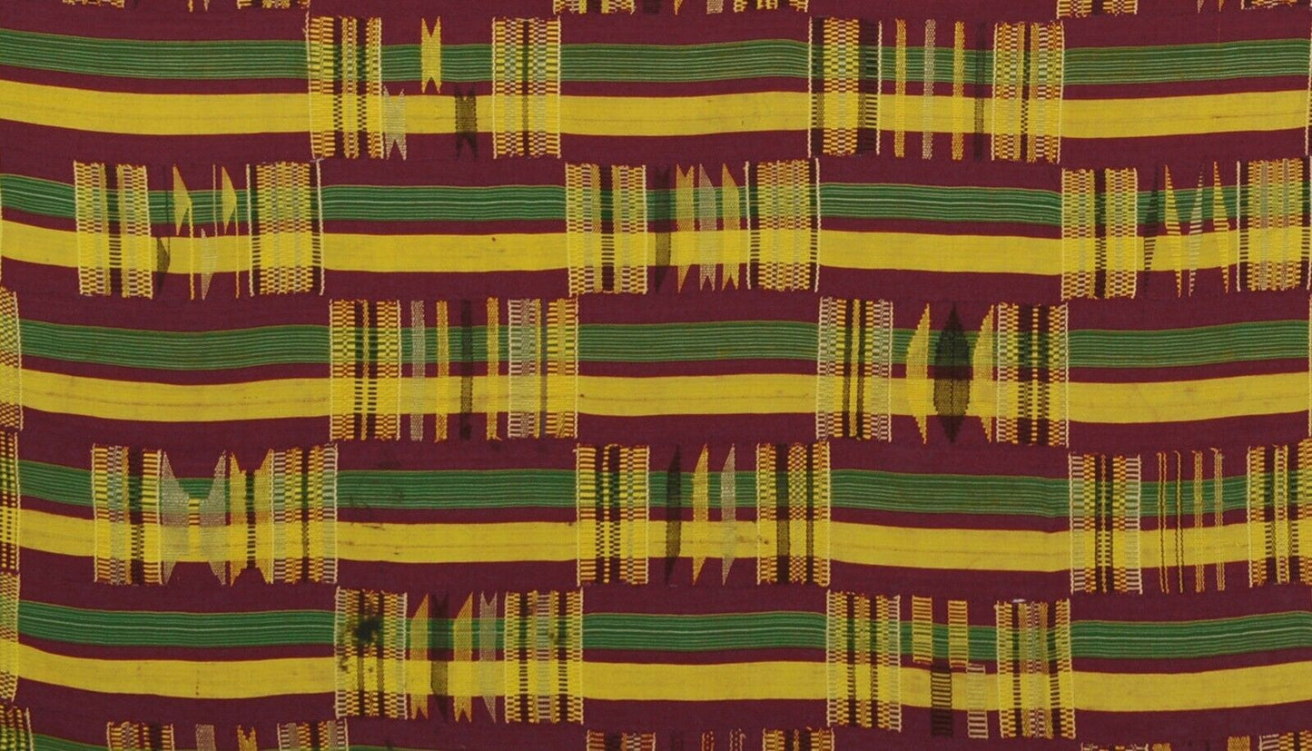 Ashanti Kente hand woven cloth Asante African Akan home decoration textile Ghana - Tribalgh