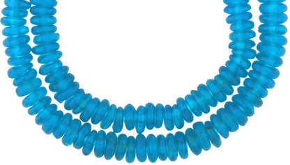 Afrikanische Krobo-Perlen recyceltes Glas ringförmige Scheiben Abstandshalter Ghana-Handel - Tribalgh