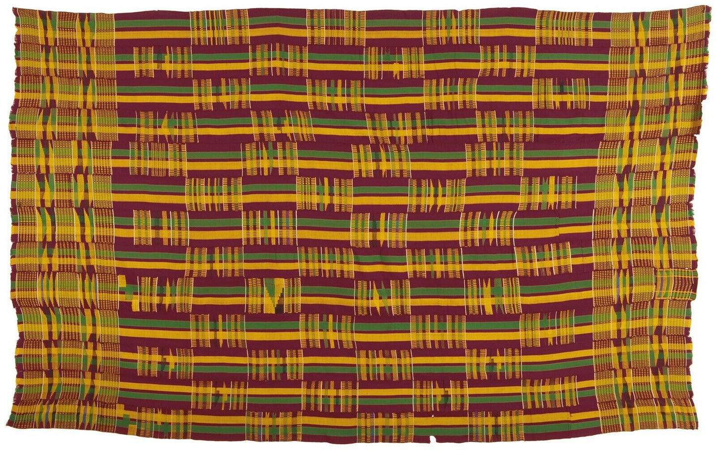 Kente Tuch handgewebt African Ghana Ethnic Asante Akan Art Dekoration Textil - Tribalgh