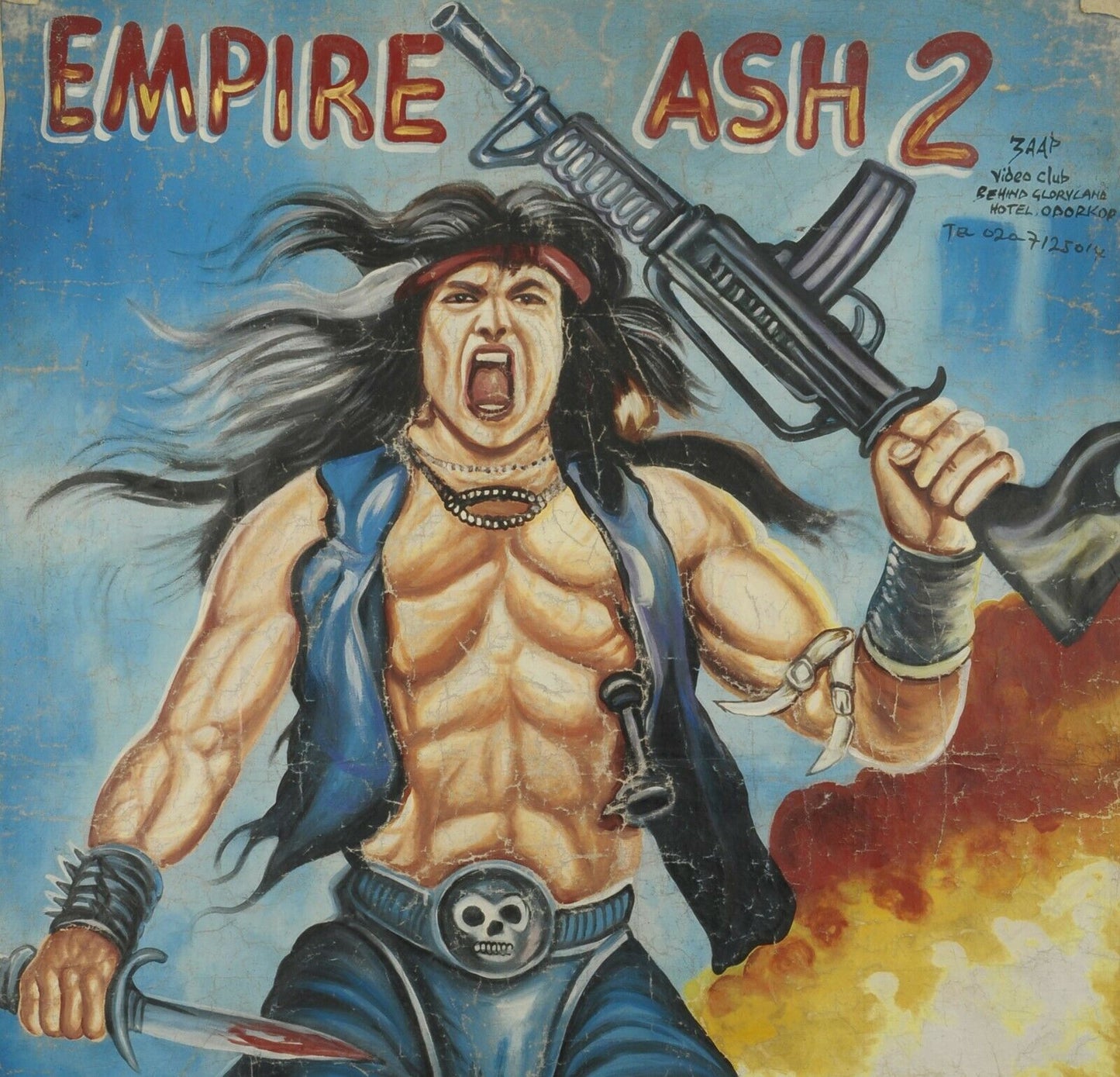Ghana Filmplakat Handgemaltes afrikanisches Kino Kunst Innenarchitektur Empire Ash 2 - Tribalgh