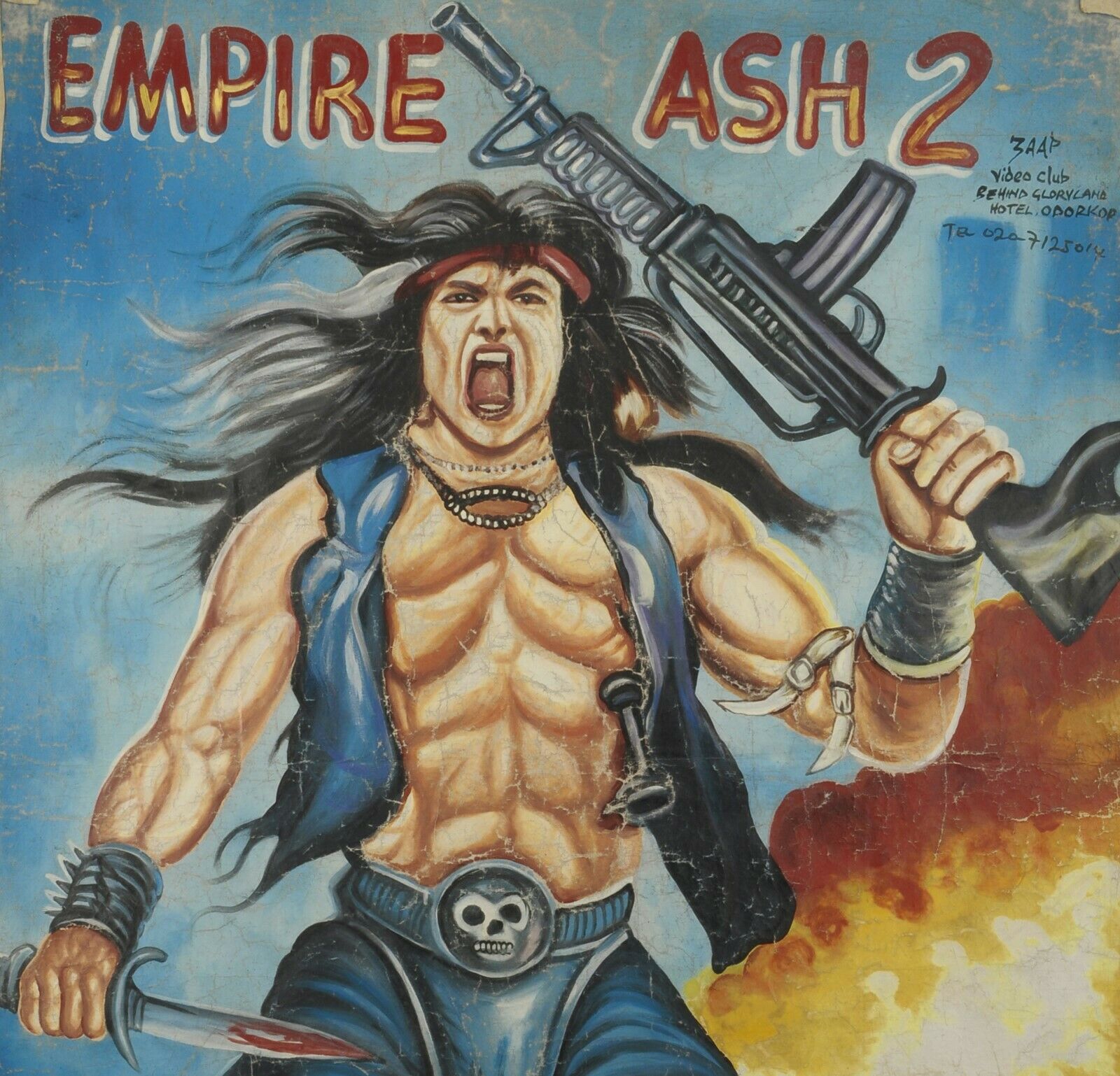 Ghana Filmplakat Handgemaltes afrikanisches Kino Kunst Innenarchitektur Empire Ash 2 - Tribalgh