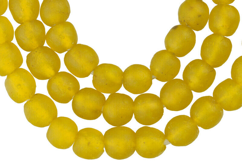 African Trade Beads Krobo Recycled Powder Glass Dipo Festival Necklace Jewelry - alternate view