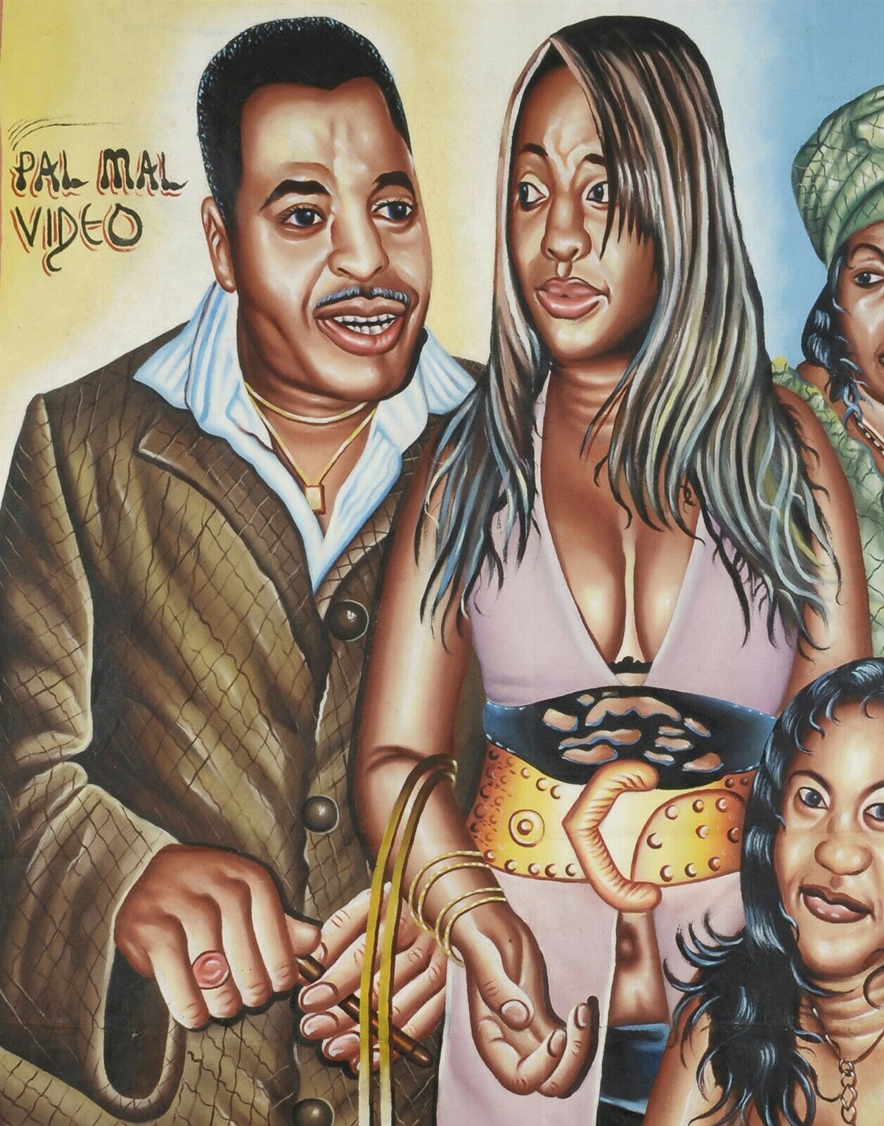 Movie Cinema poster Ghana Pittura a olio africana Pittura a mano Juju Magic DIVINE GRACE - Tribalgh