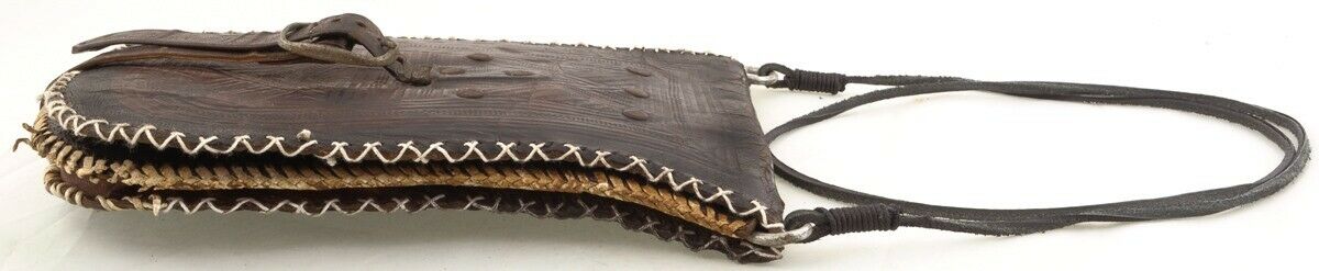 African Tuareg leather wallet purse handmade Sahara Niger Nigeria Mali Art - Tribalgh