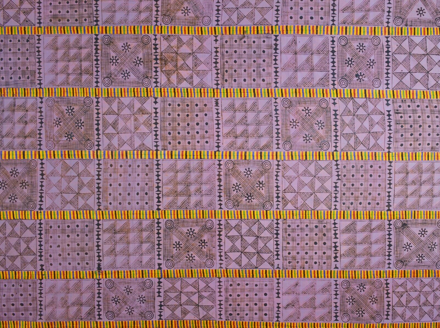 Разнообразие ткани с символами адинкра, Гана, африканская ручная печать - Трибалг