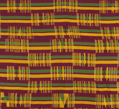Tejido kente tejido a mano Africano Ghana Étnico Asante Akan Arte de la decoración de Textiles - Tribalgh