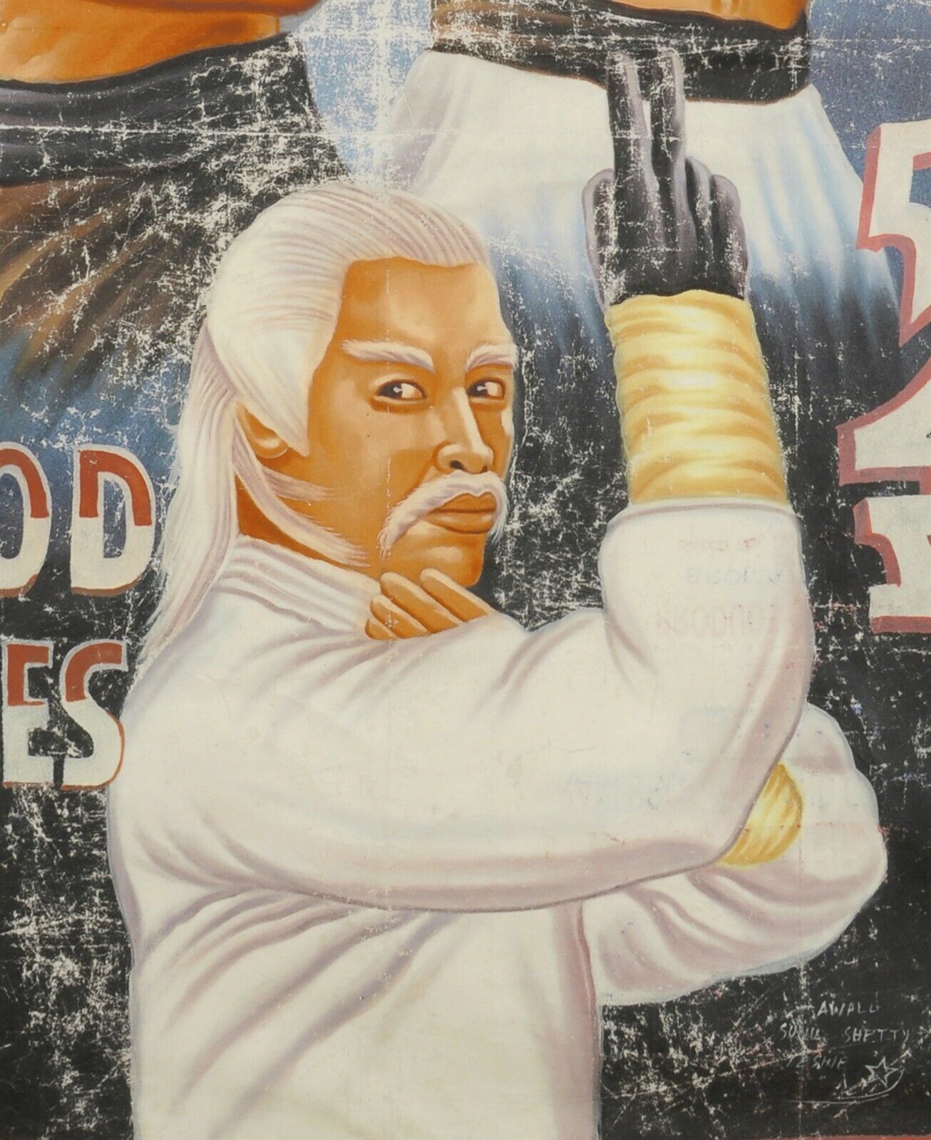 Ghana African movie Cinema poster hand painted canvas Blood Heroes - Tribalgh