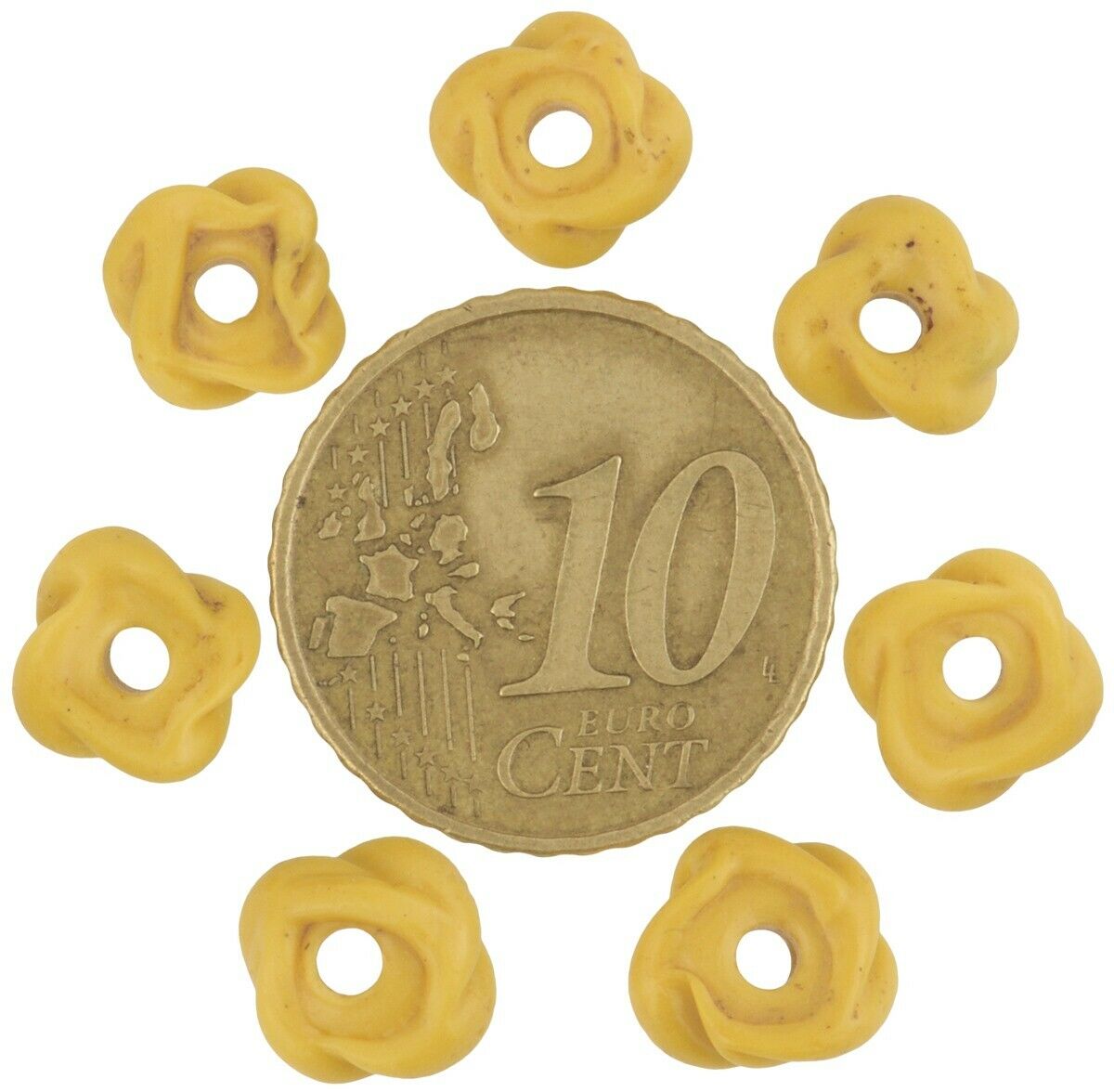 African trade beads old Fancy disks Venetian wound glass beads spacers rare - Tribalgh