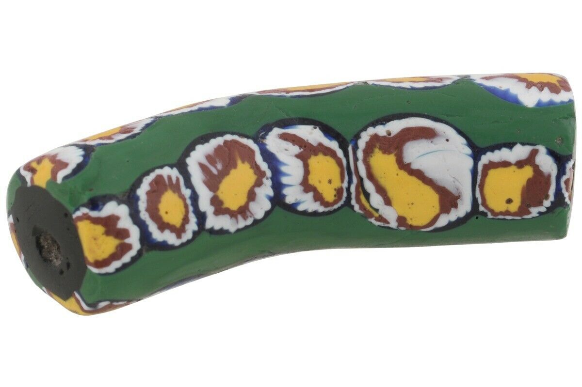 Antique Venetian Elbow Millefiori Bead - Rare Glass Trade Bead - alternate view