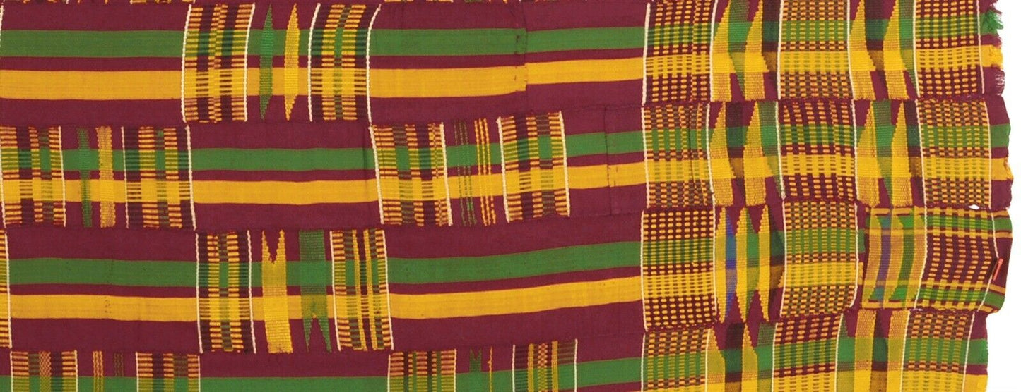 Χειροποίητο ύφασμα Kente Αφρικανική Γκάνα Ethnic Asante Akan Ύφασμα διακόσμησης τέχνης - Tribalgh