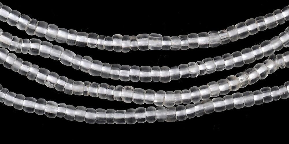 Anciennes perles de commerce africaines minuscules perles de rocaille en verre vénitien translucides Commerce du Ghana - Tribalgh