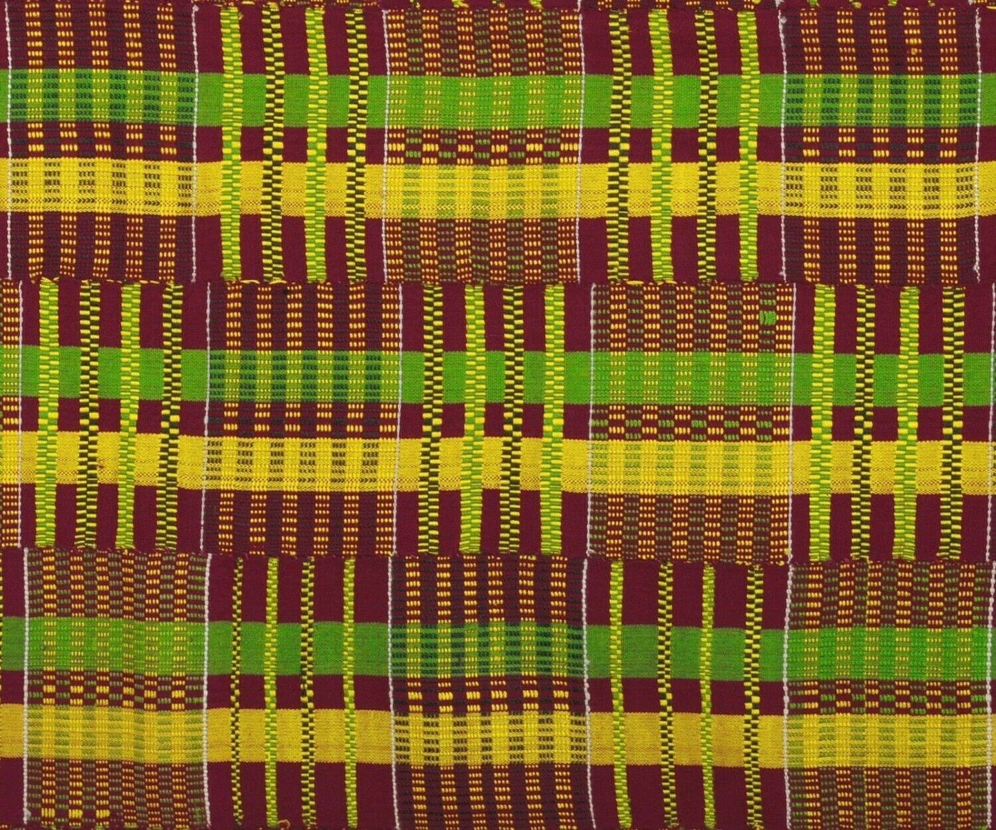 Tissé à la main en soie africaine Ashanti kente RARE tissu tissé à la main textile Ghana Art - Tribalgh