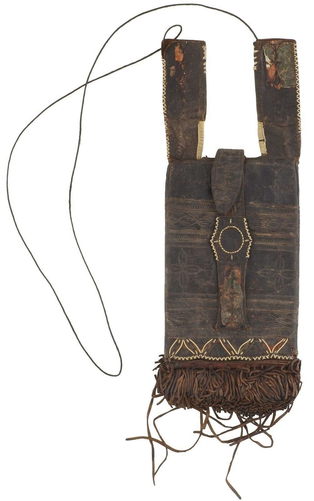 Tuareg leather wallet purse African Sahara Niger Nigeria Mali handmade Art - Tribalgh
