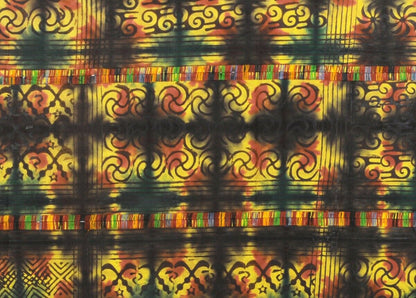 Adinkra Batik handgestempelt Tie Dye afrikanische Kunst Ashanti Kumasi Stoff Ghana Stoff - Tribalgh