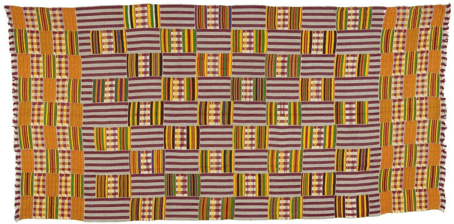 Kente handgewebtes Ghana-Tuch, afrikanischer Textilstoff, Ashanti, handgefertigtes Design – Tribalgh