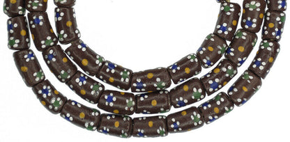 Krobo Perlen recyceltes Pulverglas Afrikanischer Handel Ghana handgefertigte ethnische Halskette - Tribalgh