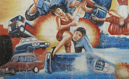 Αφίσα ταινίας Αφρικανική Γκάνα Ζωγραφική με τα χέρια κινηματογράφος Τέχνη τοίχου POLICE ASSASSINS - Tribalgh
