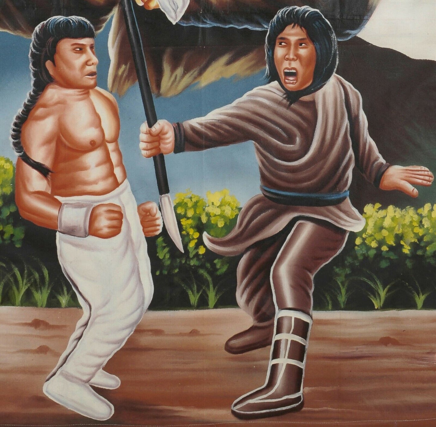 Αφίσα της Γκάνας ζωγραφική με το χέρι σε καμβά Αφρικανικός κινηματογράφος ΜΙΑ ΦΟΡΑ ΚΙ ΕΝΑΝ ΚΑΙΡΟ ΣΤΗΝ ΚΙΝΑ - Tribalgh
