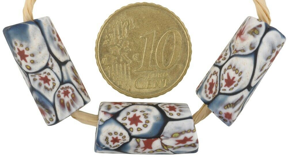 Venetian glass Beads antique millefiori old mosaic African trade - Tribalgh