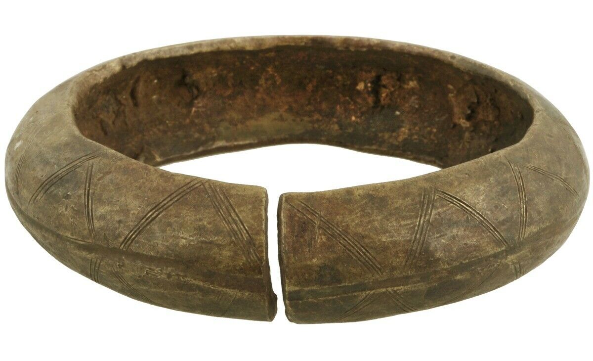Antique brass bracelet currency Ghana African Fulani Ethnic Jewelry - Tribalgh