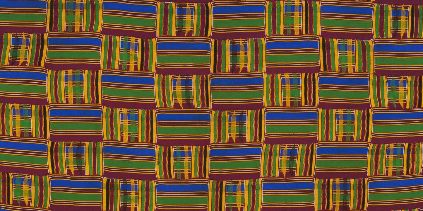 Χειροποίητο ύφασμα Ashanti Kente Asante Αφρικανικό Akan ύφασμα διακόσμησης σπιτιού Γκάνα - Tribalgh