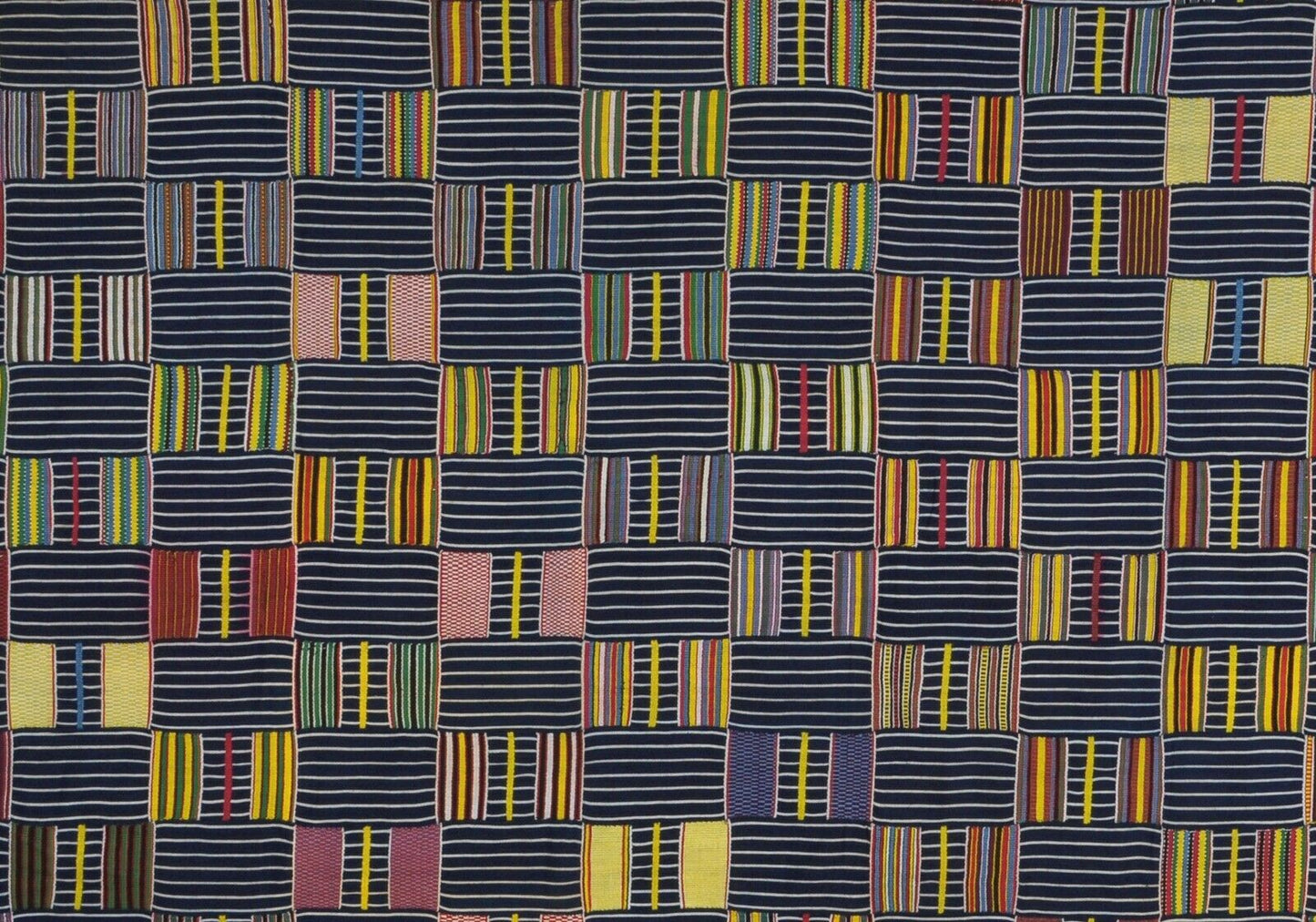 Nice old rare African kente Ewe Ghana hand woven cloth textile home decoration - Tribalgh