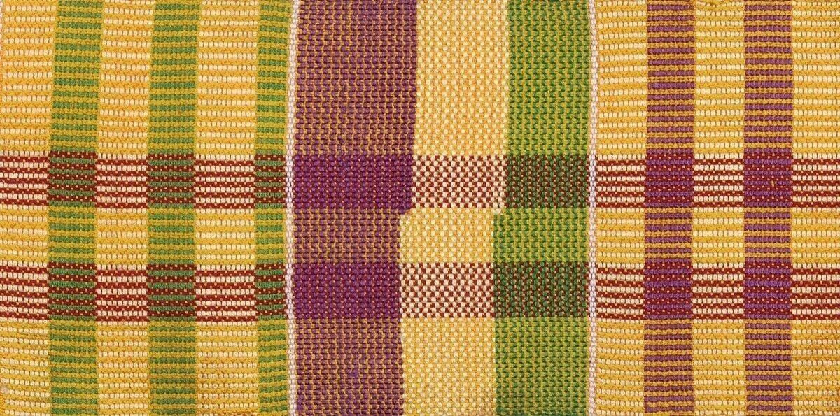 Ghana Kente Schal Afrikanisches Tuch handgewebte handgefertigte Stola Ashanti Art Stoffschärpe - Tribalgh