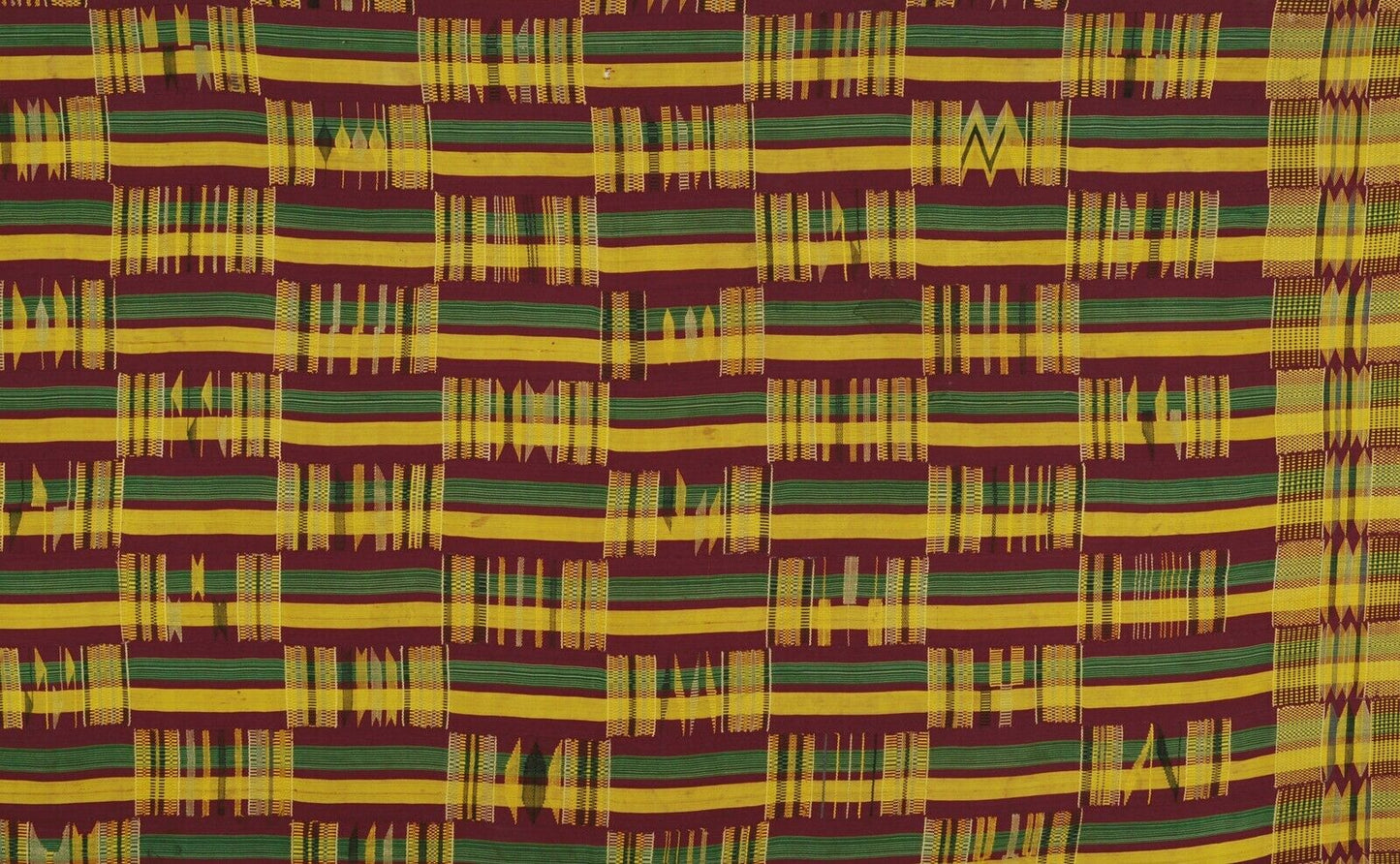 Χειροποίητο ύφασμα Ashanti Kente Asante Αφρικανικό Akan ύφασμα διακόσμησης σπιτιού Γκάνα - Tribalgh