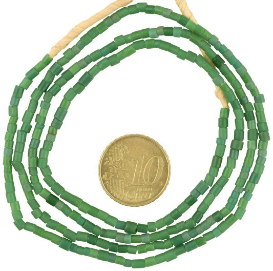 Antique Venetian Seed Glass Drawn Trade Beads – Tiny 2‑3 mm Strand, 67 cm