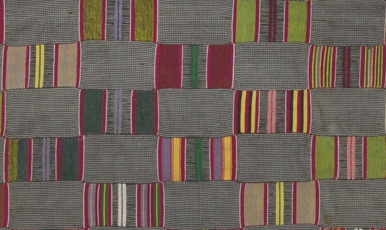 Antiguo tejido a mano Kente African Ewe Ghana paño textil Arte decoración Guinea - Tribalgh