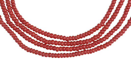 Old Venetian Tin﻿y 2 mm Seed Trade Bead Strand – Antique Drawn Glass