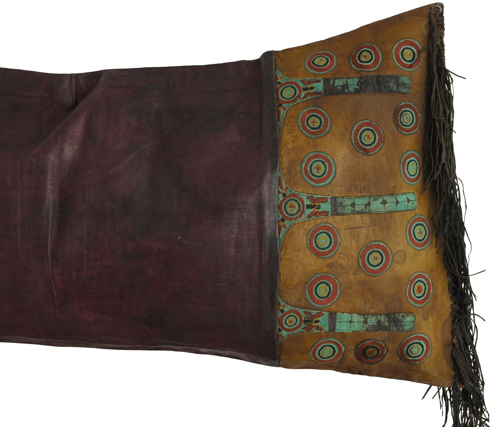 Federa per cuscino in pelle vecchia africana tuareg Mali Niger deserto del Sahara beduino etnico - Tribalgh