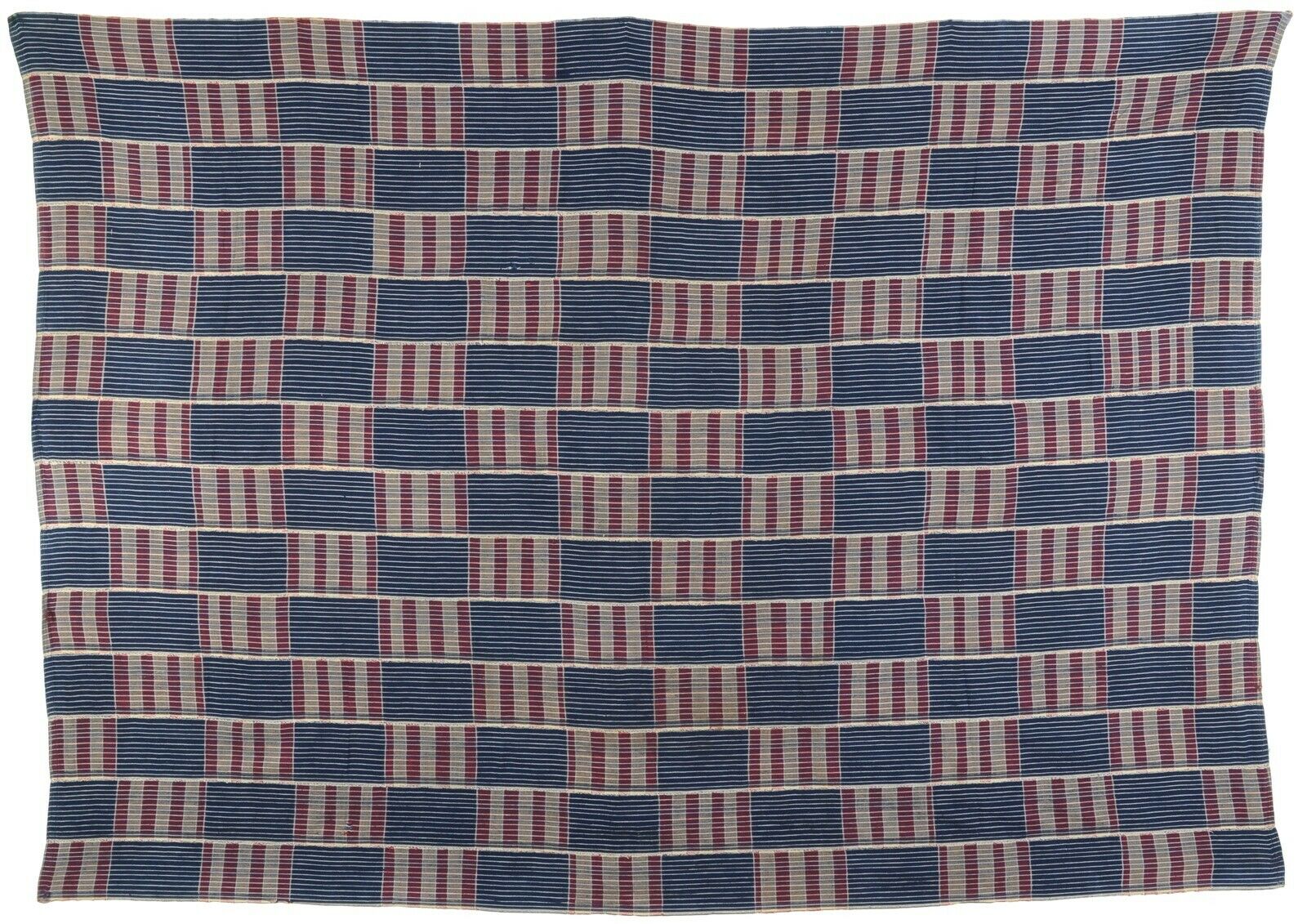 African Ivory Coast Baule hand woven cloth Vintage textile home decor Art - Tribalgh