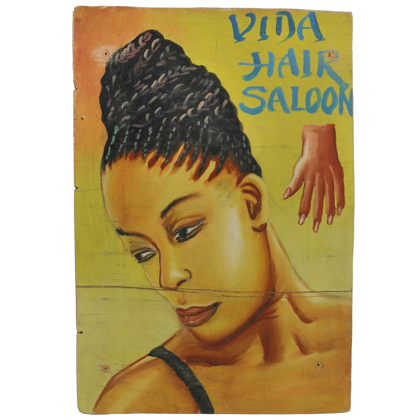 African Art Hair Saloon Shop barber πινακίδα πινακίδας Ghana Hair Saloon Cut Africa - Tribalgh