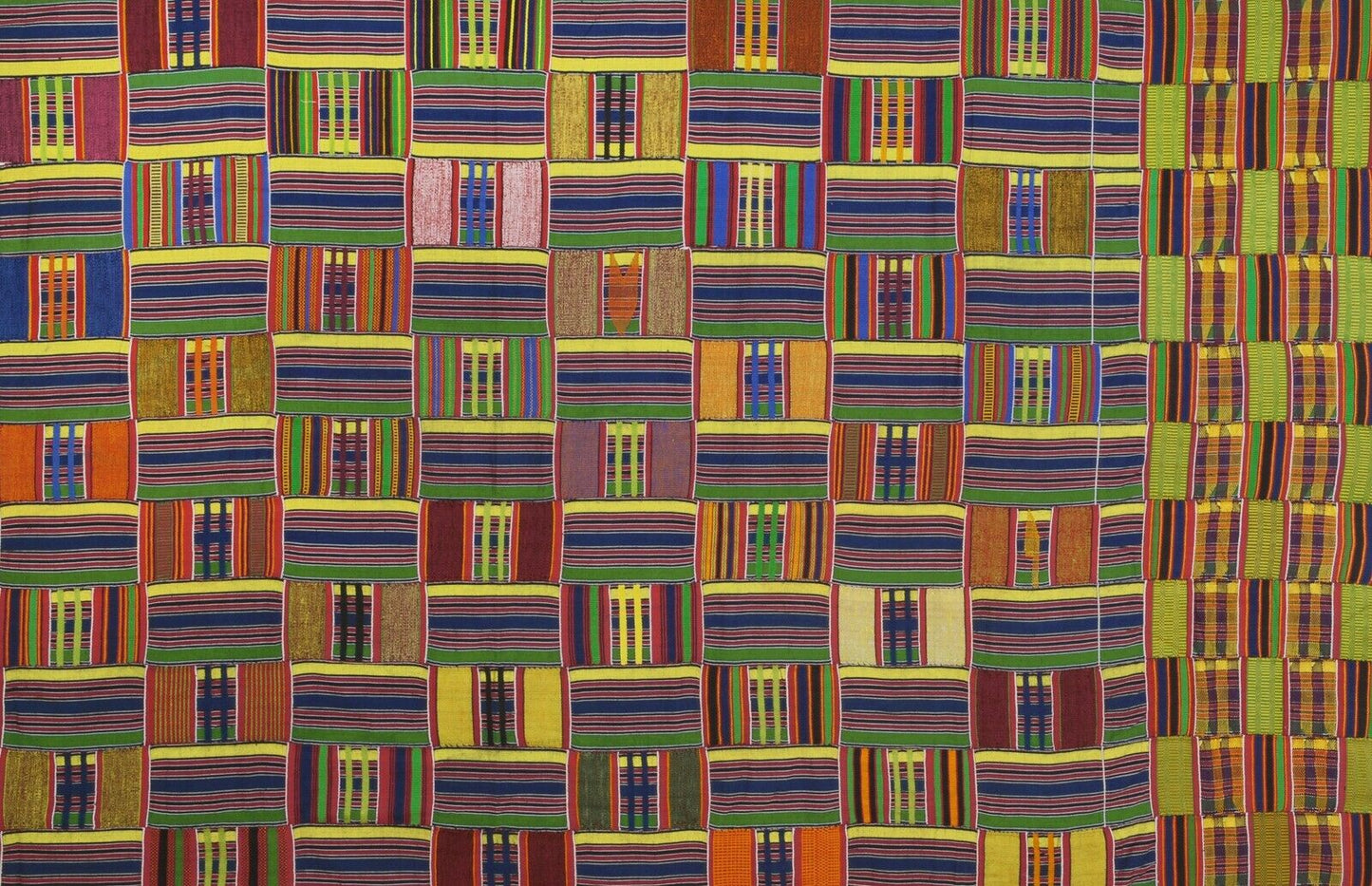Viejo kente africano raro Ewe Ghana tela tejida a mano textil diseño de interiores Arte - Tribalgh