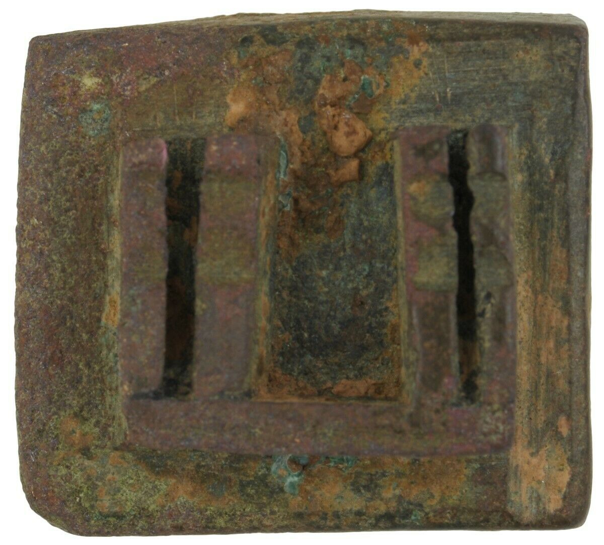 Antique Goldweight African Ghana Ashanti Brass Asante Akan Lost Wax Weight - partial view