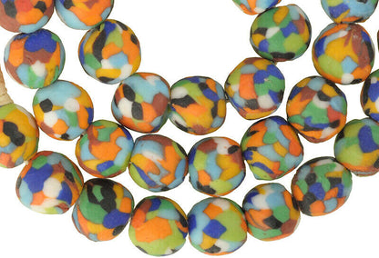 Perline commerciali africane fatte a mano da nuove minuscole perline di semi riciclate Krobo Ghana Dipo - Tribalgh